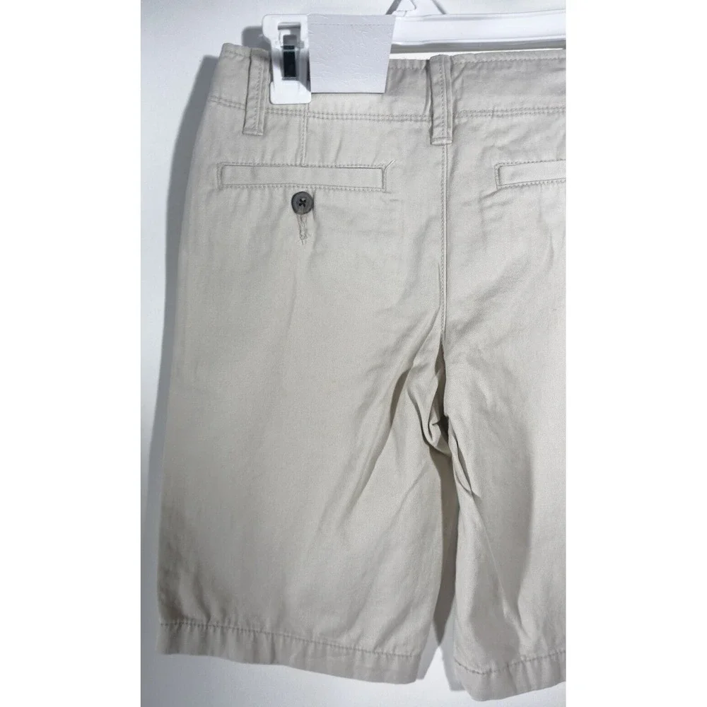 Arizona Jean Co Chino Shorts Boys 8 Adjustable Waist Cotton Stone Flat Front